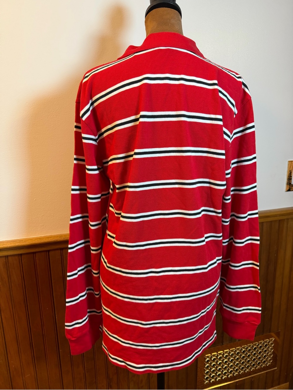Polo Ralph Lauren Red, White & Black Striped Polo Shirt - Picture 4 of 7
